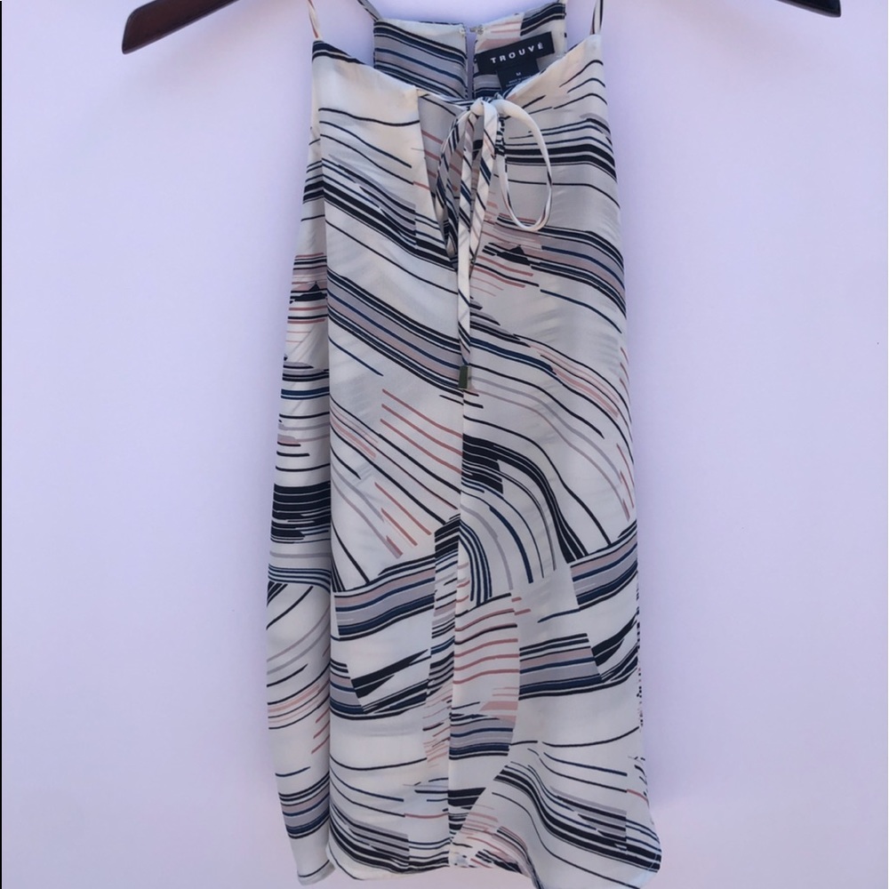 Formal striped tank top